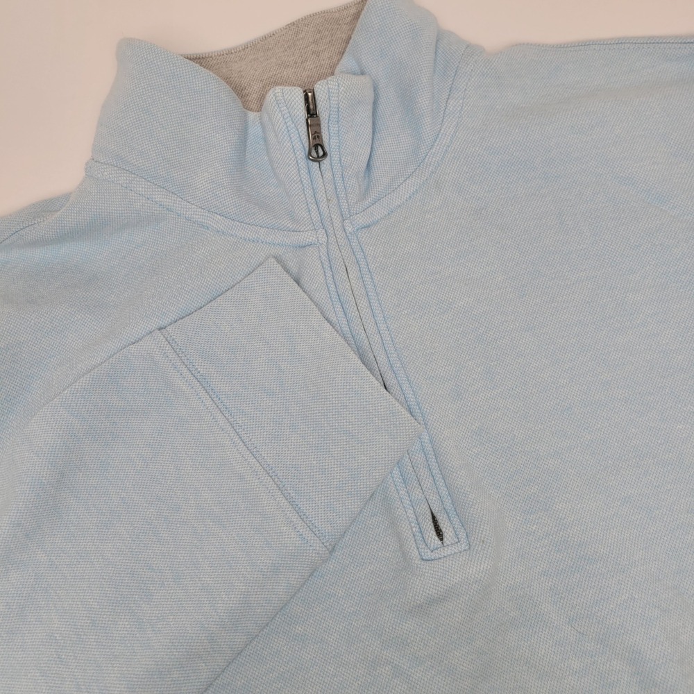 Brooks Brothers Quarter Zip Pullover Mens XL Blue Good Cotton Knit (READ)